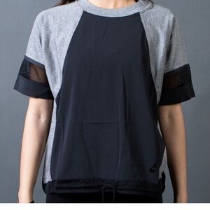 NIKE WOMEN BONDED TEE (BLACK / CARBON HEATHER / BLACK) Size Medium